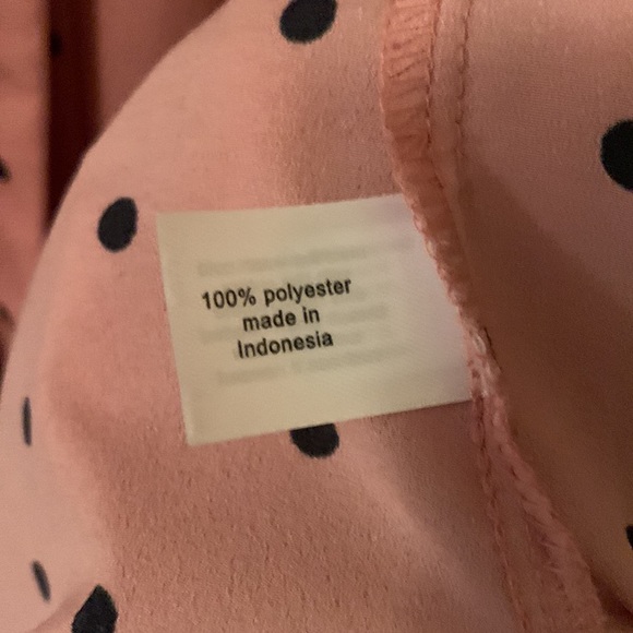 Lane Bryant pink w/black polka dots long-sleeve blouse size 26/28 - Picture 8 of 9